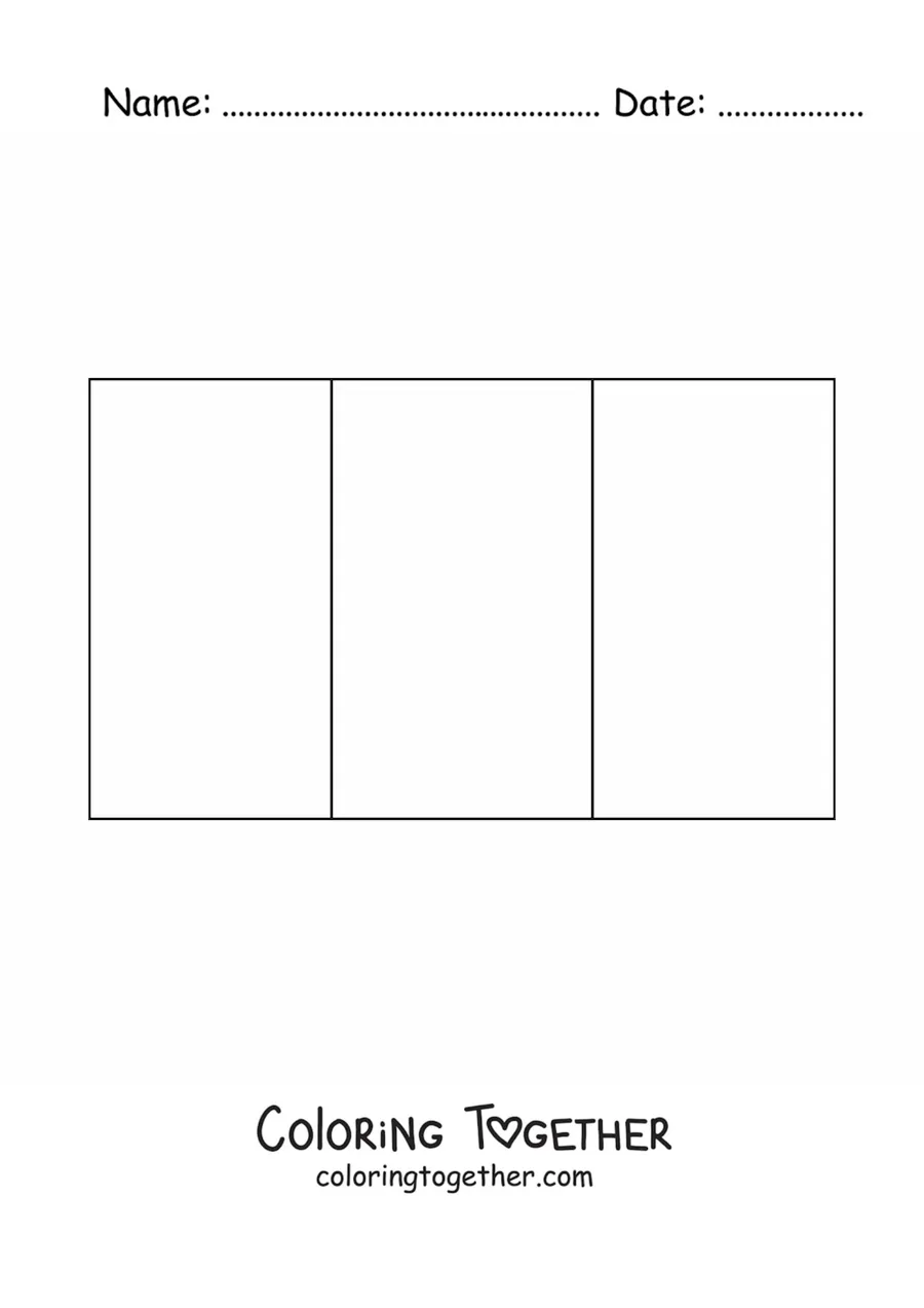 Coloring page of the horizontal flag of Italy