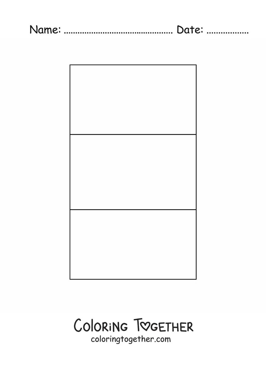 Coloring page of the vertical flag of Italy