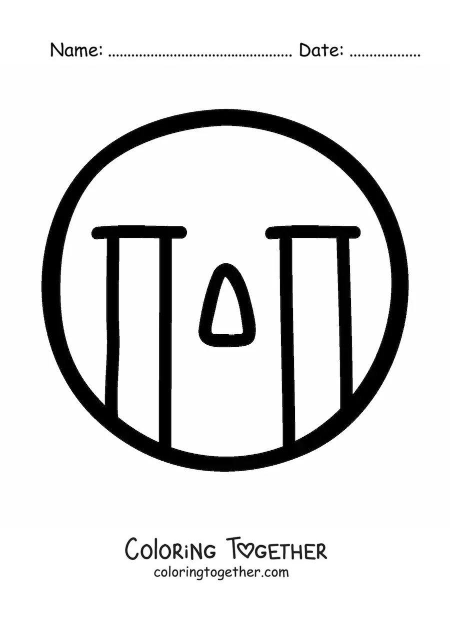 Coloring page of an easy crying emoji
