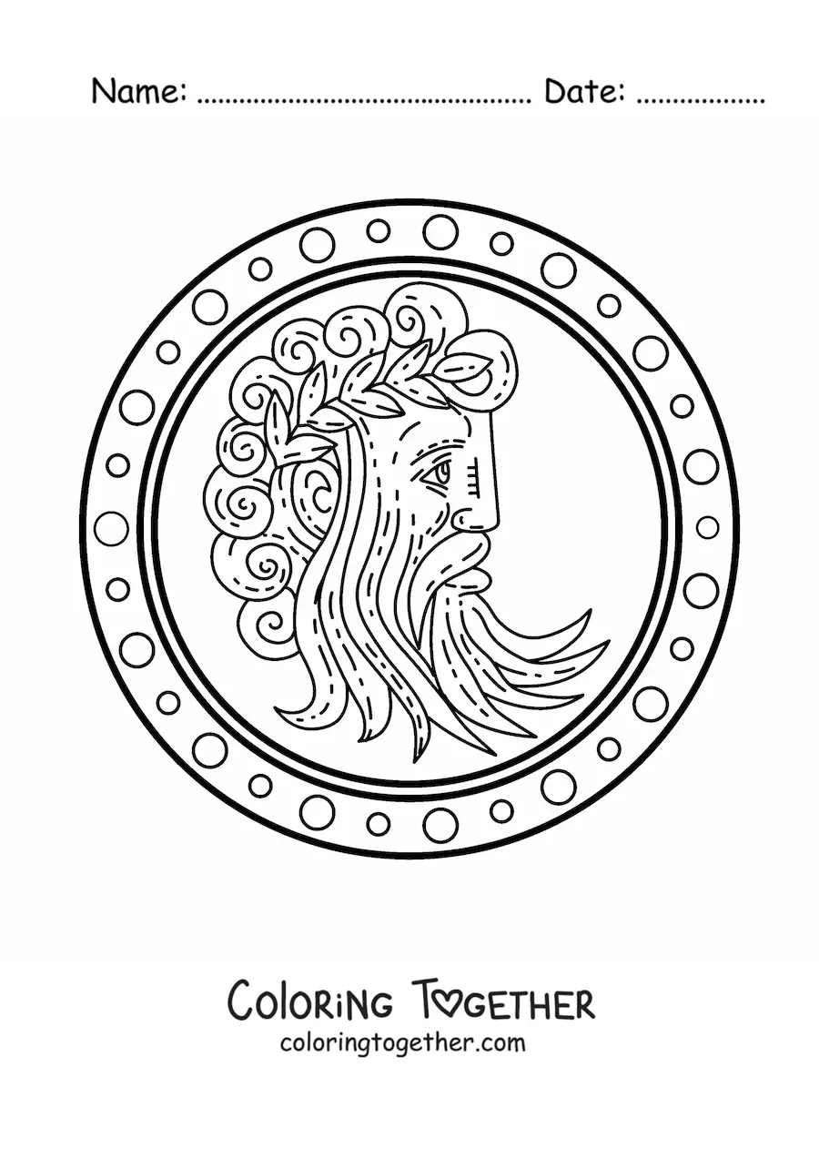 Coloring page of Roman art