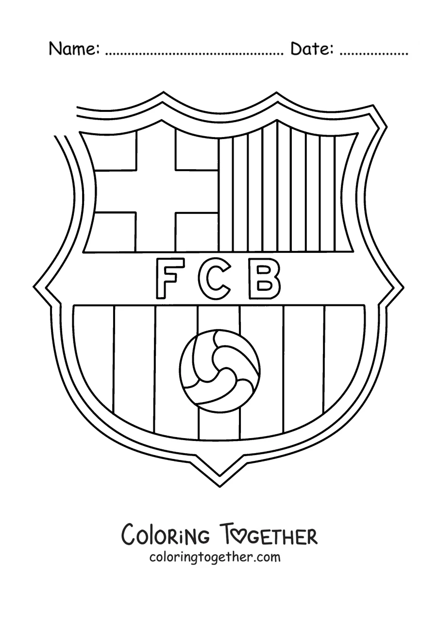 Coloring page of the Barcelona crest