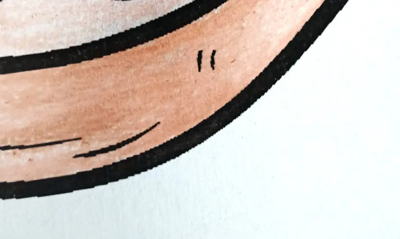 Step 2 to color with the burnishing technique