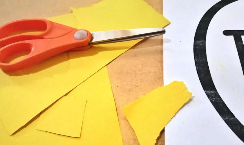 Step 1 to make a mosaic with the burnishing technique