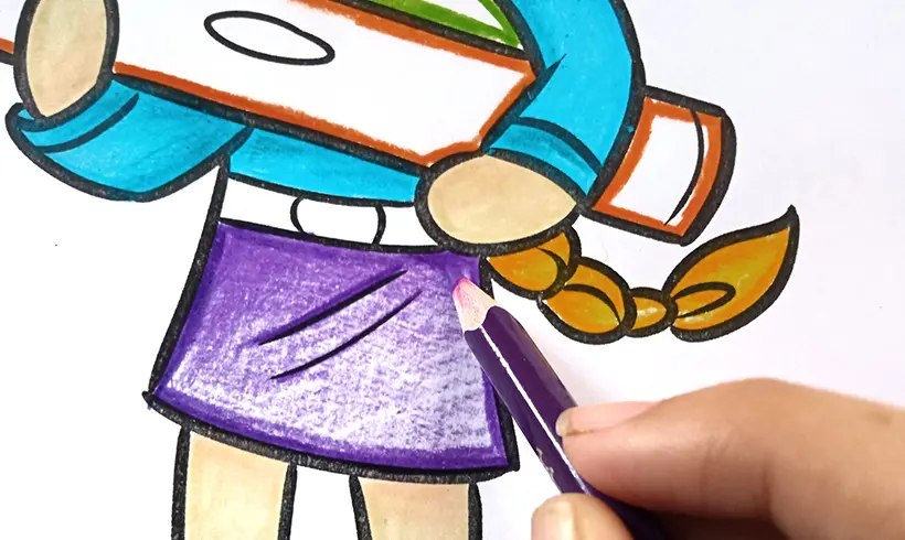 Step 4 to apply the Coloring in Circles technique