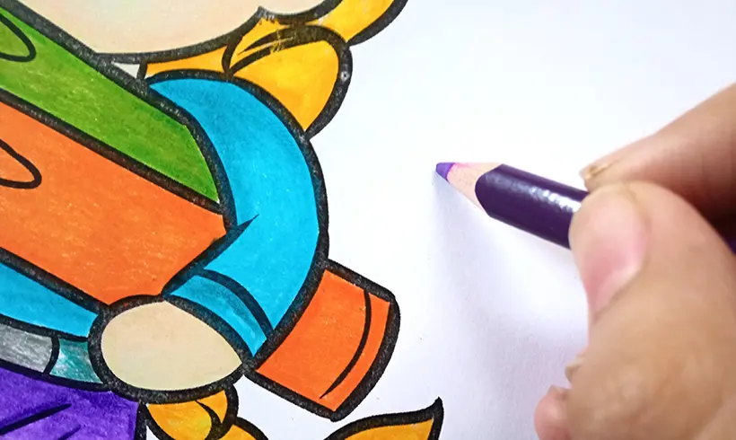 Step 6 to apply the Coloring in Circles technique