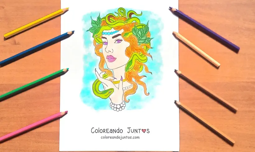 Drawing of a jellyfish colored by Coloring Together