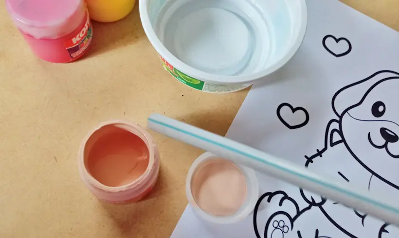 Step 1 for finger painting