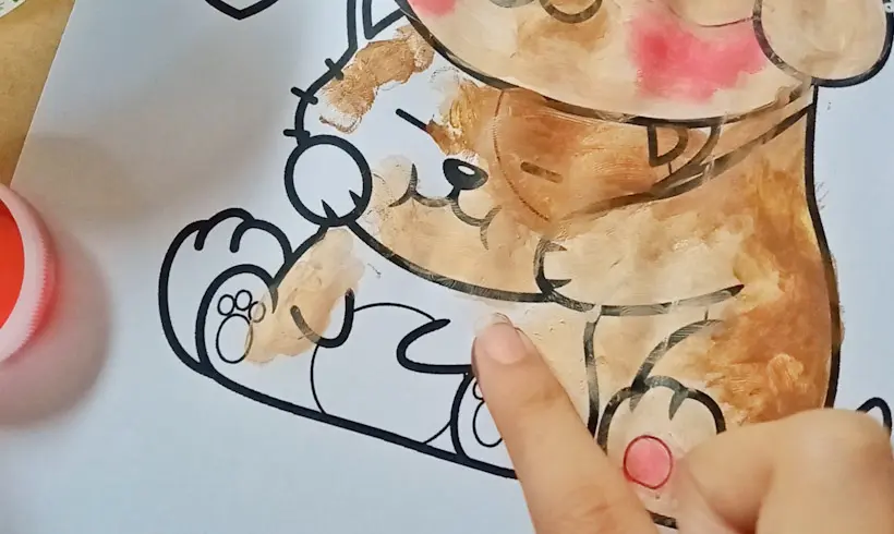 Step 3 for finger painting