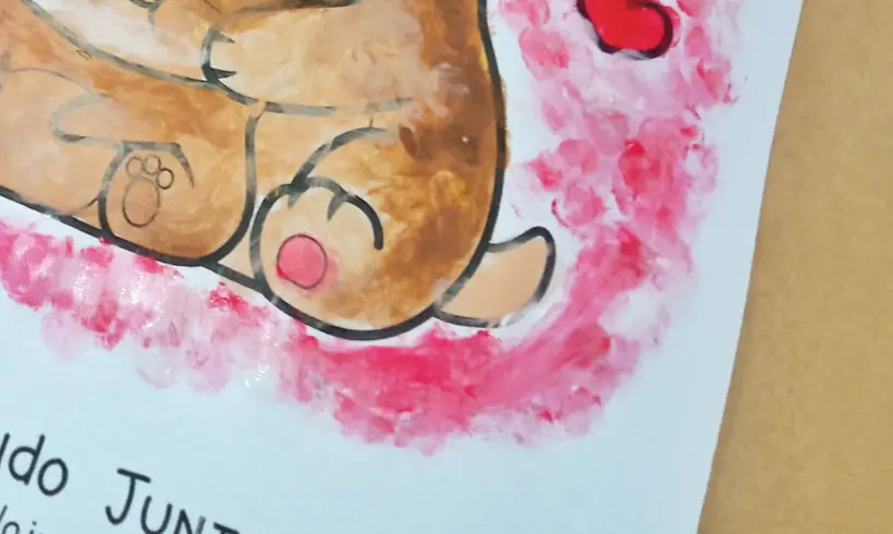 Step 4 for finger painting