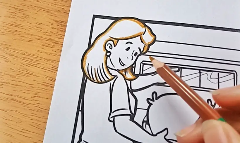 Step 1 for coloring in layers