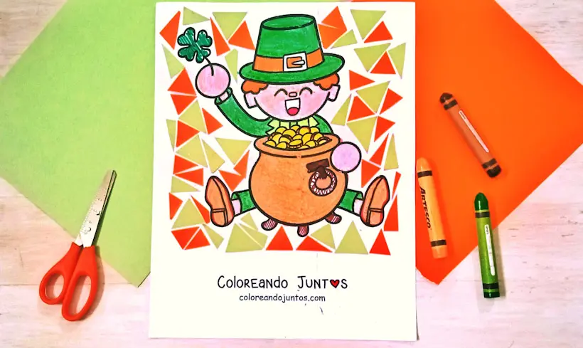 Drawing of a gnome colored by Coloring Together