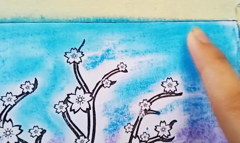 Step 3 to color with pastels and chalk