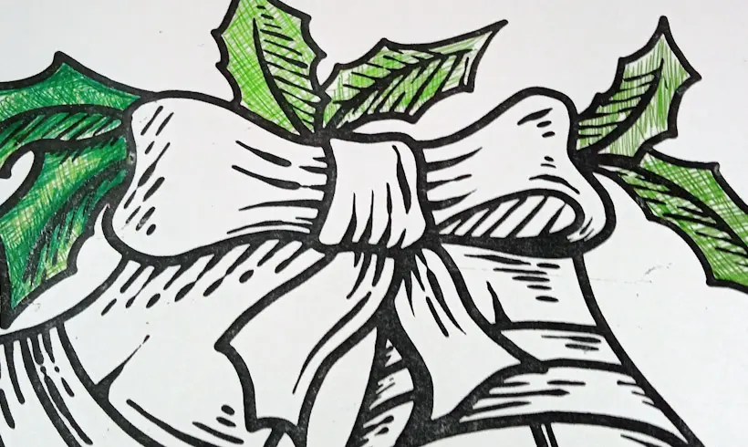 Step 1 to paint with pens
