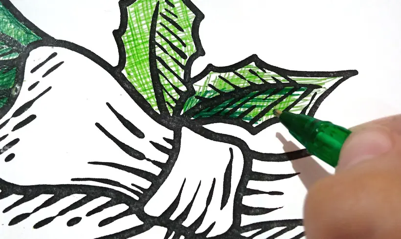 Step 2 to paint with pens