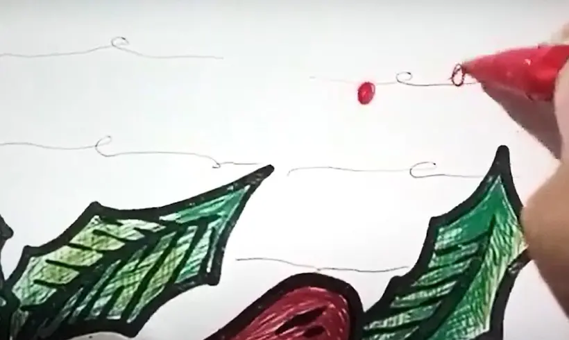 Step 5 to paint with pens
