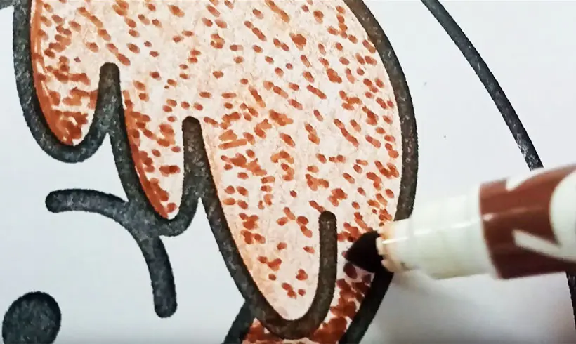 Step 3 for applying the Pointillism technique