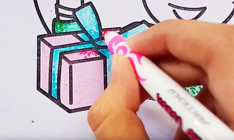 Step 4 for applying the Pointillism technique