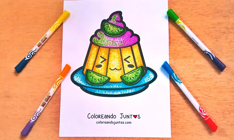 Drawing of jelly colored by Coloring Together