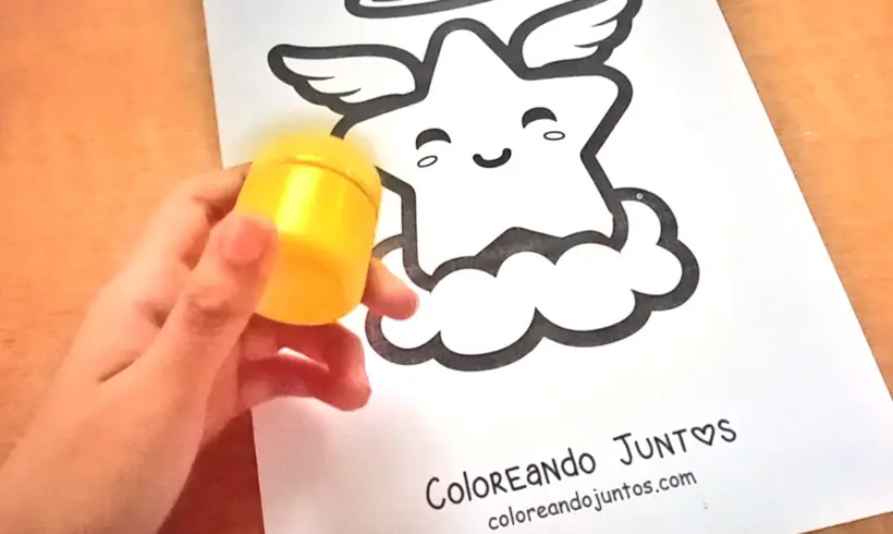Step 1 to paint with tempera