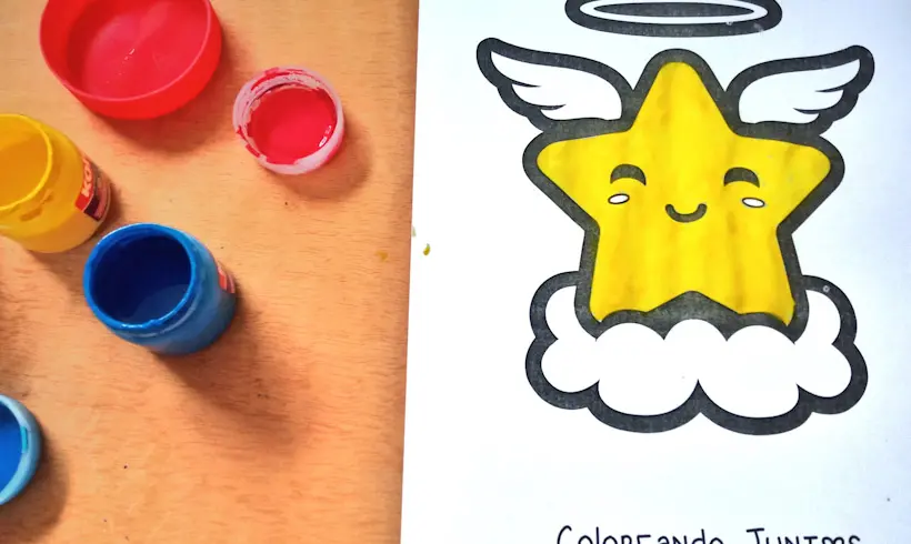 Step 3 to paint with tempera
