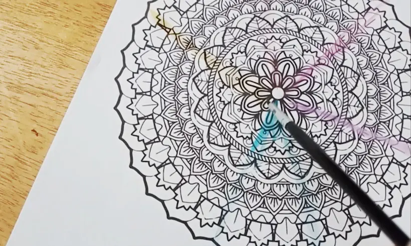 Step 1 to paint with watercolors