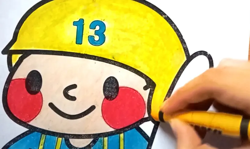 Step 4 for coloring with wax crayons