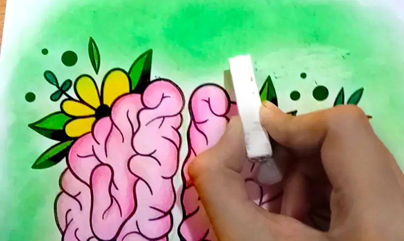 Step 4 to color with the bleaching technique