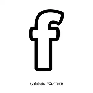 Coloring page of the lowercase letter F