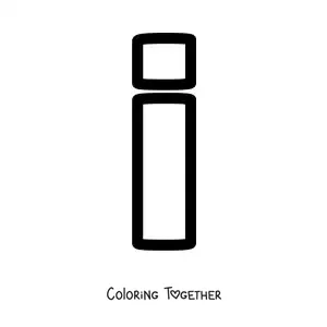 Coloring page of the lowercase letter I