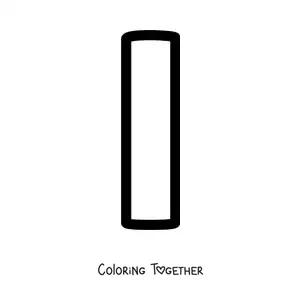 Coloring page of the lowercase letter L
