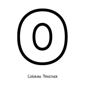 Coloring page of the uppercase letter O