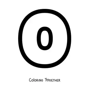 Coloring page of the lowercase letter O