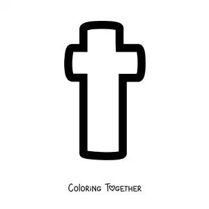 Coloring page of the lowercase letter T