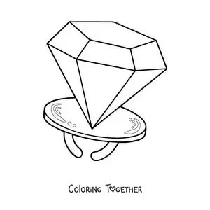 Coloring page of a candy ring