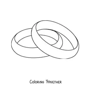 Coloring page of two rings