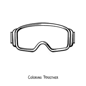 Coloring page of safety goggles