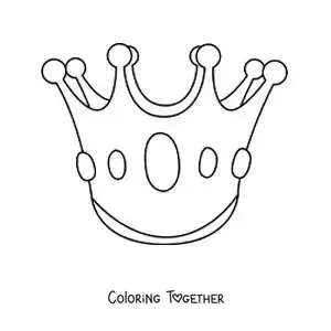 Coloring page of a big crown