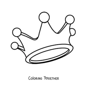 Coloring page of an easy crown