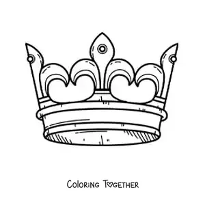 Coloring page of a royal crown