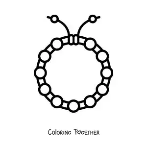 Coloring page of an easy bracelet