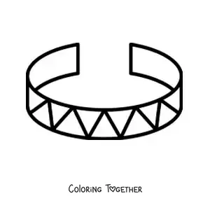 Coloring page of a bangle