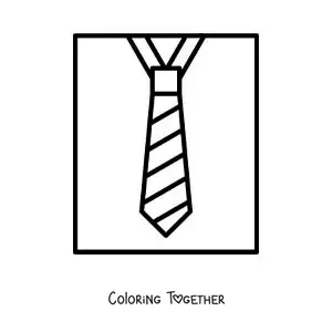 Coloring page of a tie for Father's Day