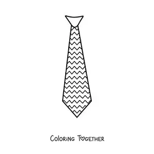 Coloring page of an easy tie