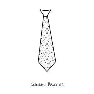 Coloring page of a tie