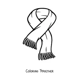 Coloring page of an easy scarf