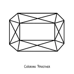 Coloring page of a precious stone
