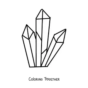 Coloring page of crystals