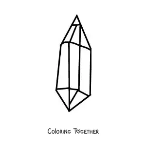 Coloring page of a crystal