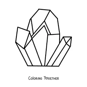 Coloring page of magic crystals