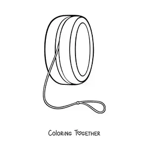 Coloring page of a big yo-yo